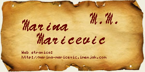 Marina Marićević vizit kartica
